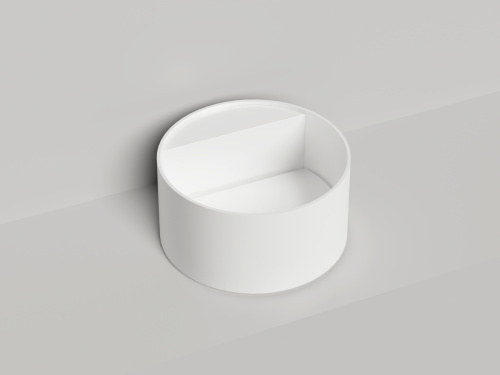 Раковина из искусственного камня S-Sense Salini ARMONIA 130413G 50х50 накладная цвет белый без отверстий под смеситель - фото 5